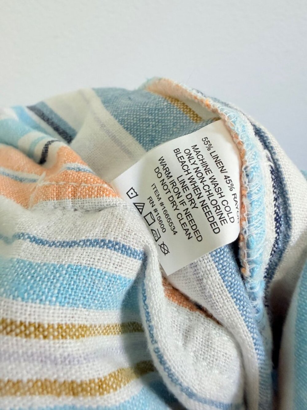 BRIGGS Multicolor Striped Linen Blend Pull On Shorts Women's Size L - Picture 4 of 8